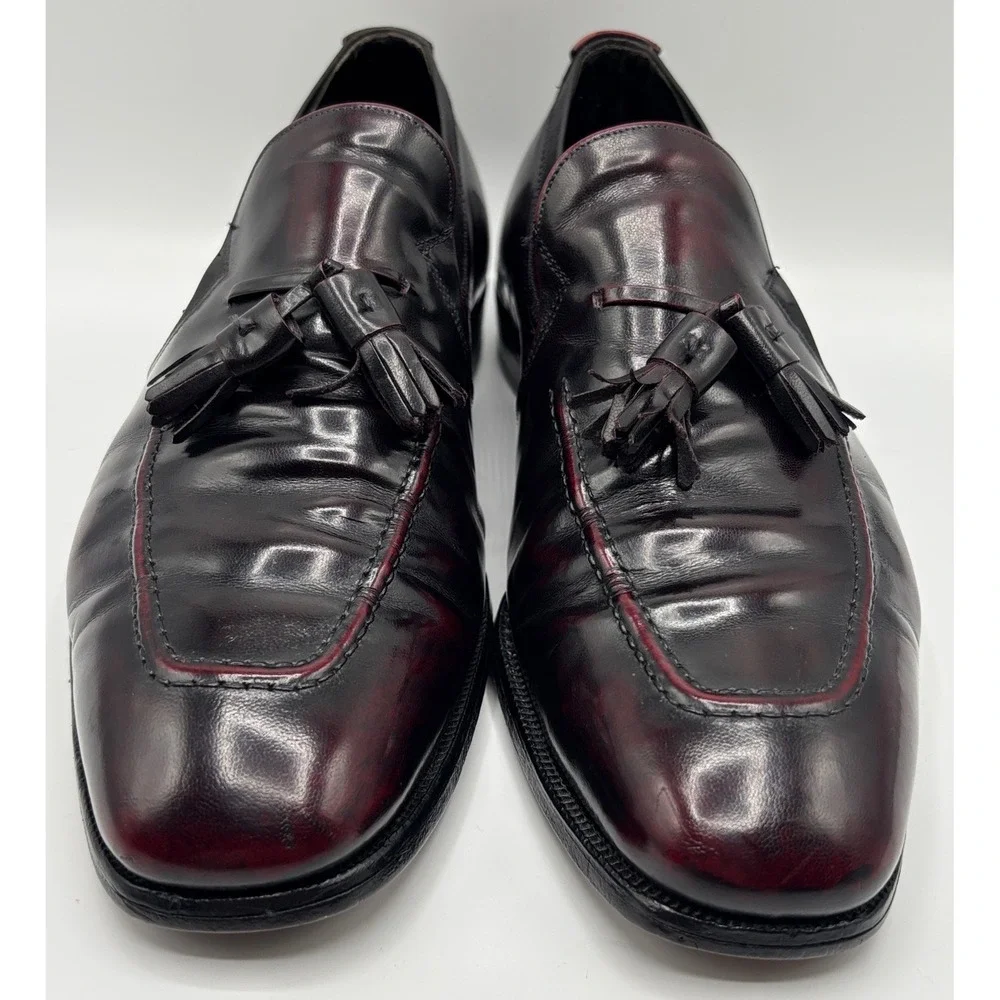 Johnston & Murphy Men's Tassel Loafers Black Leather Dress Slip-on Shoes